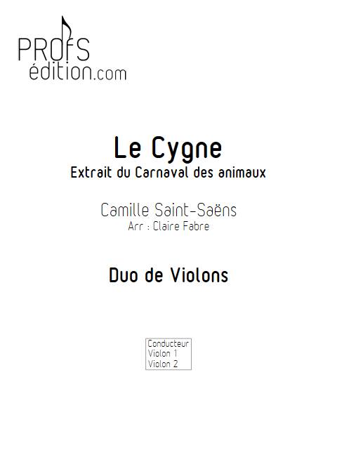 Le Cygne - Duo de Violons - SAINT-SAENS C. - page de garde