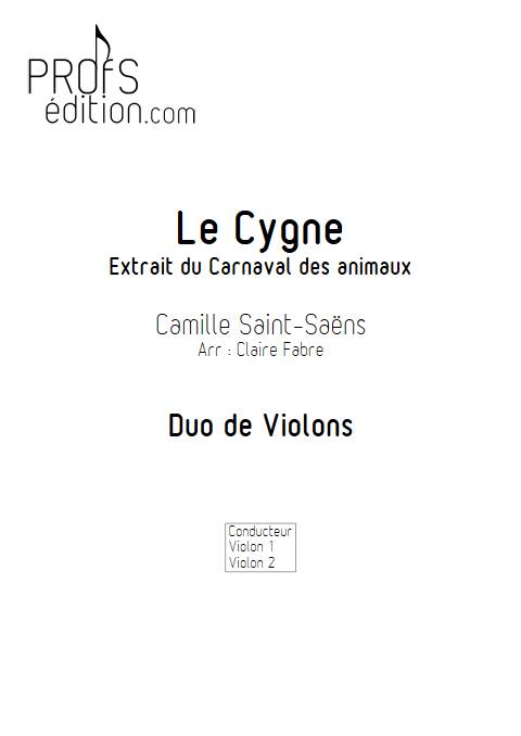 Le Cygne - Duo de Violons - SAINT-SAENS C. - page de garde