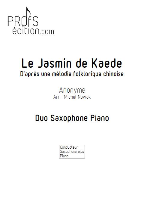 Le Jasmin de Kaede - Saxophone Piano - ANONYME - page de garde