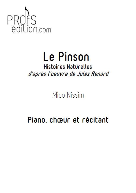 Le Pinson - Chœur et Piano - NISSIM M. - page de garde