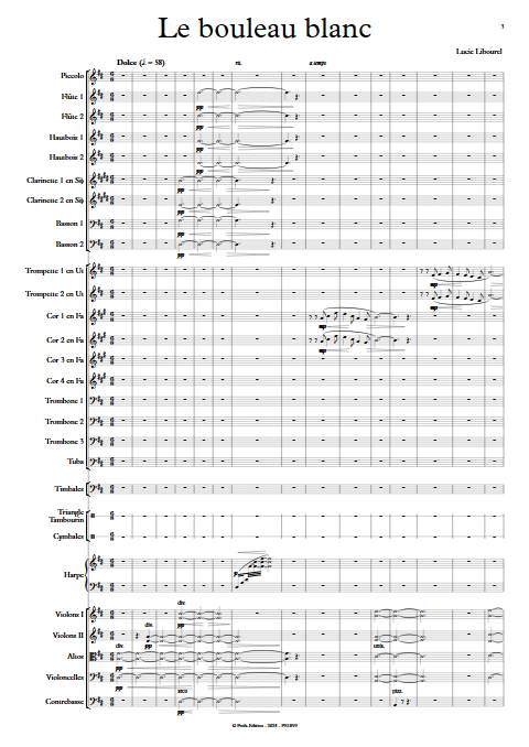 Le bouleau blanc - Orchestre Symphonique - LIBOUREL L. - Partition