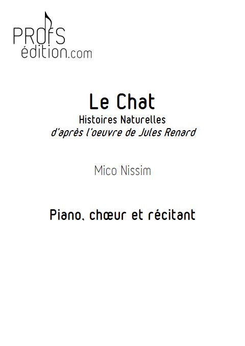 Le Chat - Chœur et Piano - NISSIM M. - page de garde