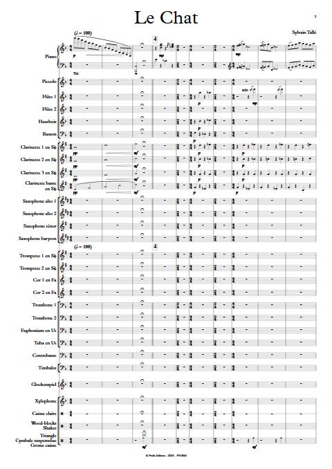 Le chat - Orchestre d'harmonie - TALLE S. - app.scorescoreTitle