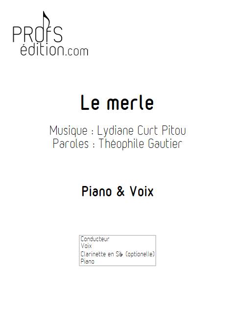 Le merle - Piano Voix - CURT PITOU L. - page de garde