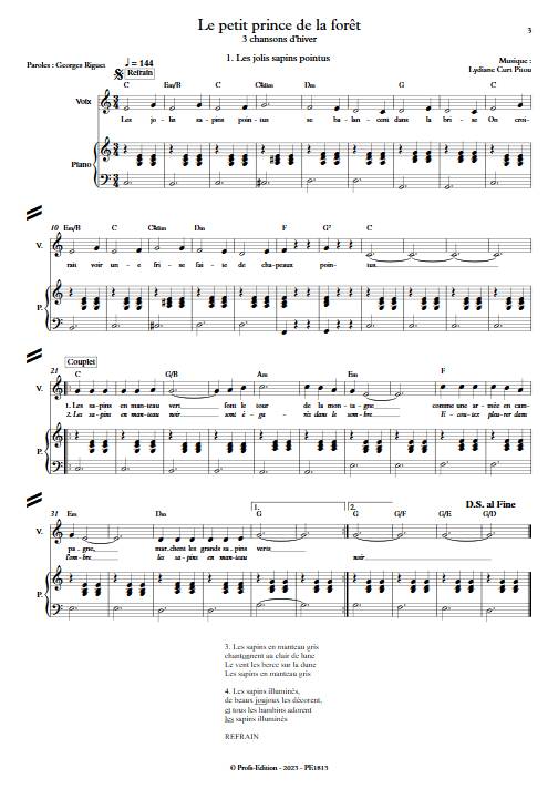 Le petit prince de la forêt - Piano Voix Instrument - CURT PITOU L. - app.scorescoreTitle
