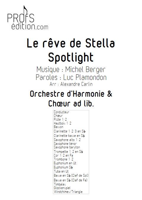 Le rêve de Stella - Chœur & Orchestre d'Harmonie - BERGER M. - page de garde