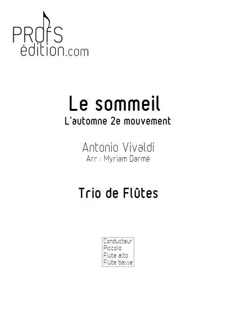 Le sommeil - Trio de FLûtes - VIVALDI A. - page de garde