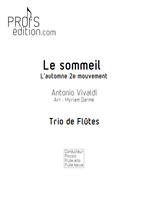 Le sommeil - Trio de FLûtes - VIVALDI A. - page de garde