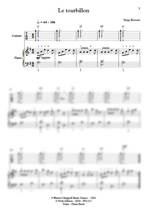 Le tourbillon - Duo Piano Guitare - REZVANI S. - app.scorescoreTitle