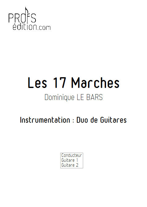 Les 17 Marches - Duos Guitare - LE BARS D. - page de garde