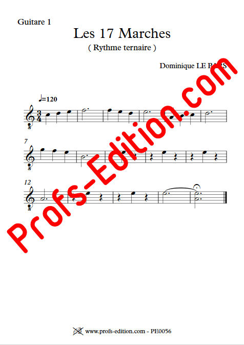 Les 17 Marches - Duos Guitare - LE BARS D. - Partition
