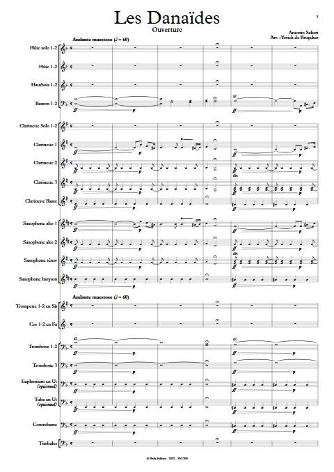 Les Danaïdes - Orchestre d'harmonie - SALIERI A. - app.scorescoreTitle