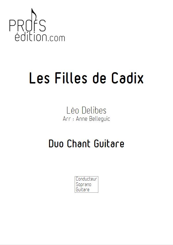 Les Filles de Cadix - Guitare et Voix - DELIBES L. - page de garde