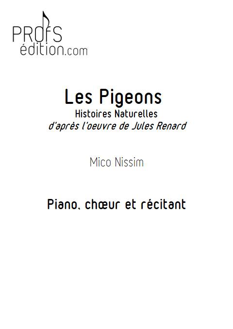 Les Pigeons - Chœur et Piano - NISSIM M. - page de garde