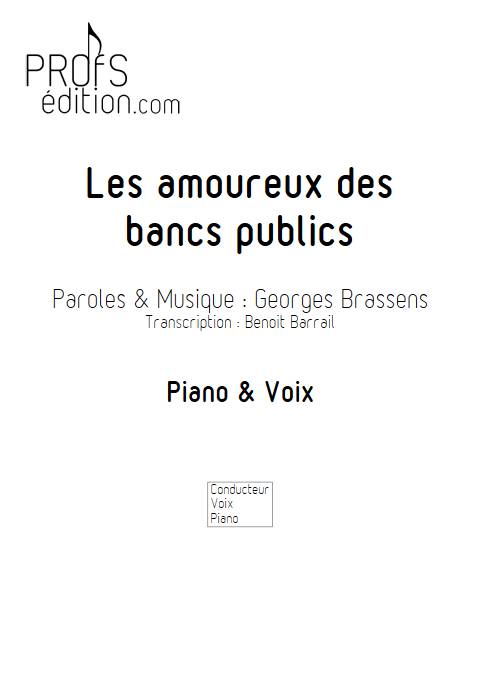 Les amoureux des bancs public - Piano Voix - BRASSENS  G. - page de garde
