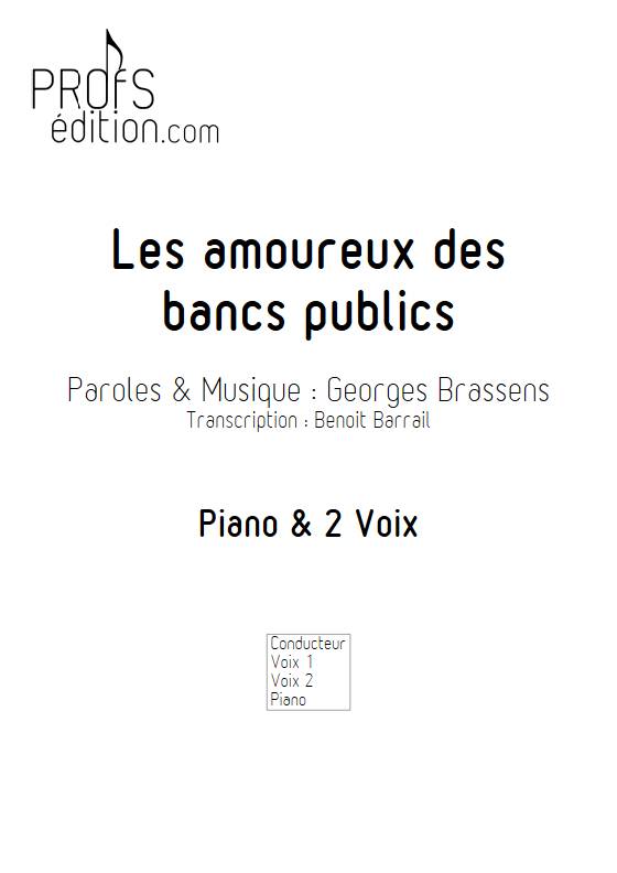Les amoureux des bancs public - Piano 2 Voix - BRASSENS  G. - page de garde
