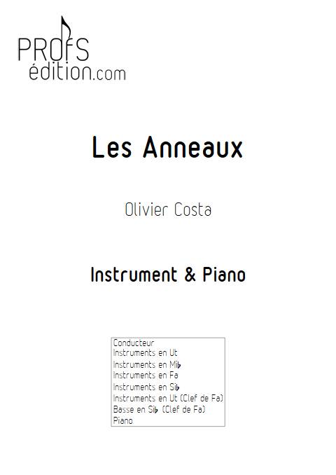 Les Anneaux - Instrument & Piano - COSTA O. - page de garde