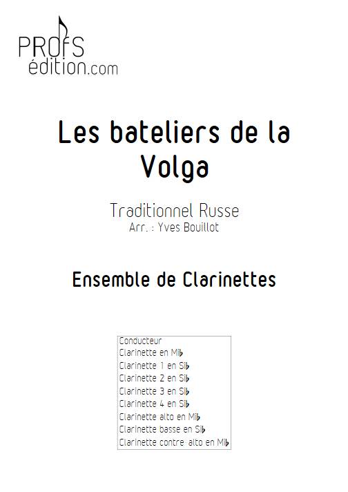 Les bateliers de la Volga - Ensemble de Clarinettes - TRADITIONNEL RUSSE - page de garde