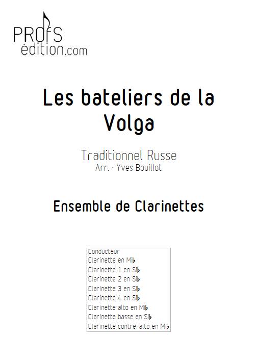 Les bateliers de la Volga - Ensemble de Clarinettes - TRADITIONNEL RUSSE - page de garde