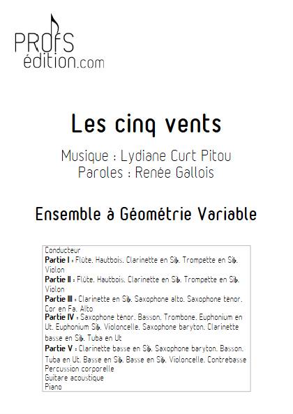 Les cinq vents - Ensemble variable - CURT PITOU L. - page de garde
