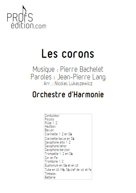 Les corons - Orchestre d'harmonie - BACHELET P. - page de garde