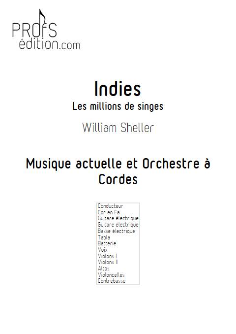 Indies, Les millions de singes - Musique actuelle et Orchestre à Cordes - SHELLER W. - page de garde