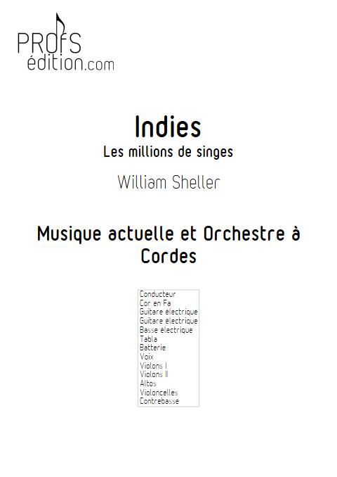 Indies, Les millions de singes - Musique actuelle et Orchestre à Cordes - SHELLER W. - page de garde