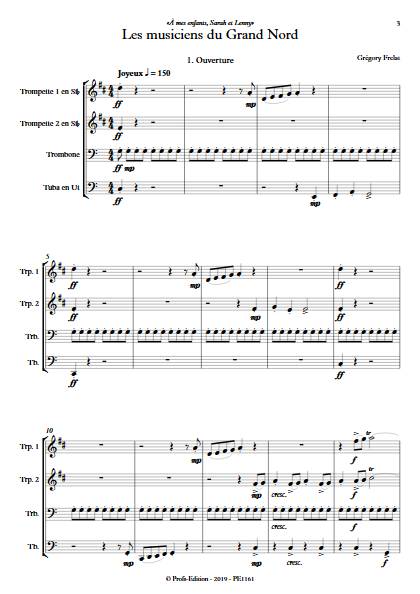 Les musiciens du Grand Nord - Quatuor de Cuivres & Chœur - FRELAT G. - app.scorescoreTitle