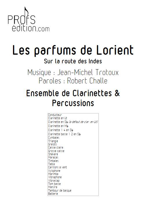 Les parfums de Lorient - Ensemble de Clarinette, Percussions & récitant - TROTOUX J-M. - page de garde