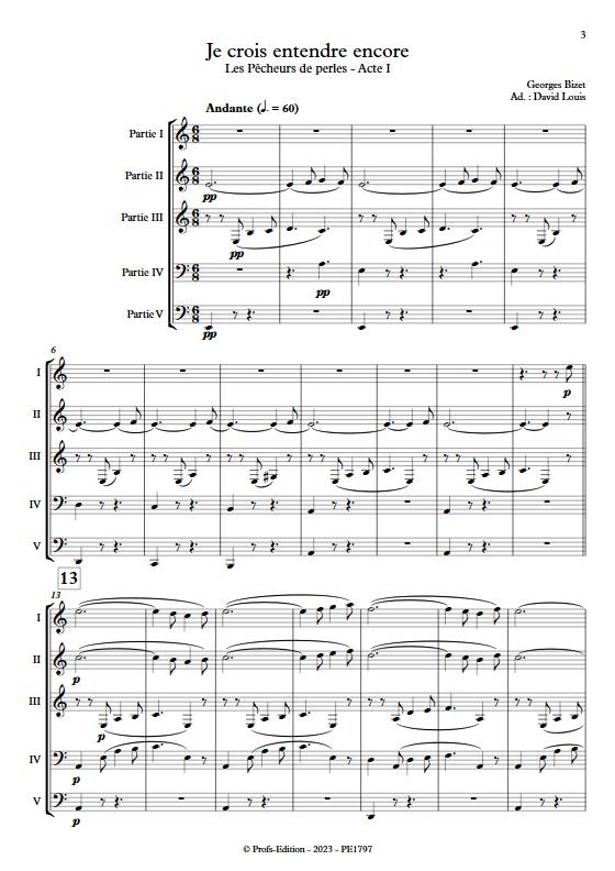 Les pêcheurs de perles - Ensemble Variable - BIZET G. - app.scorescoreTitle