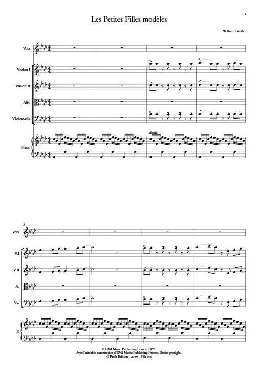 Les Petites Filles modèles - Chant et Quintette à Cordes - SHELLER W. - app.scorescoreTitle
