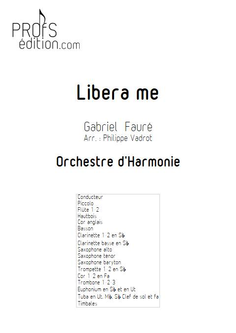 Libera Me - Orchestre d'Harmonie - FAURE G. - page de garde