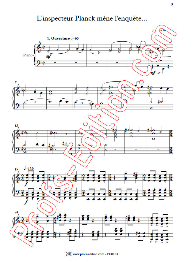 L'inspecteur Planck mène l'enquête - Chant & Piano - SCHMELTZ J. - app.scorescoreTitle