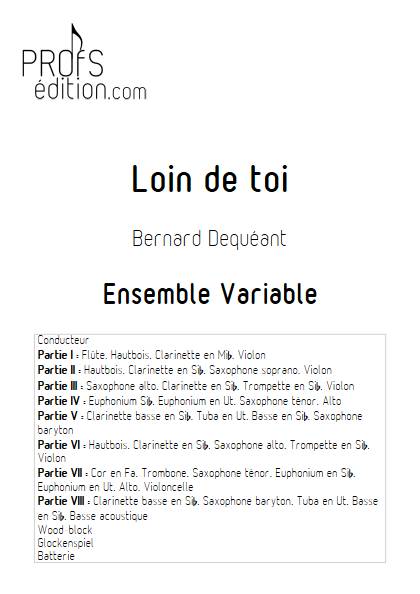 Loin de toi - Ensemble Variable - DEQUEANT B. - page de garde