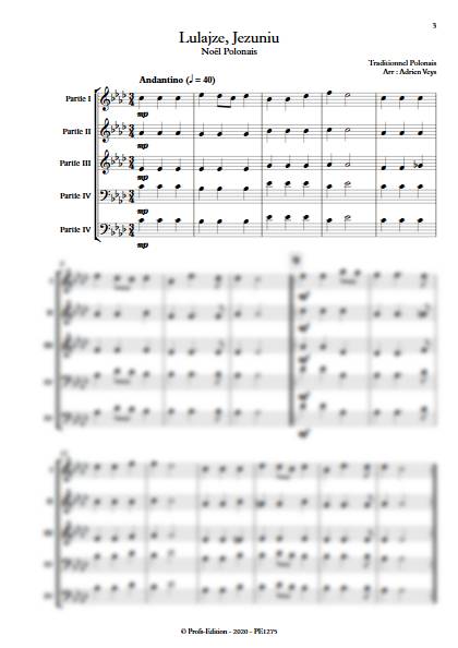 Lulajze, Jezuniu - Ensemble Variable - TRADITIONNEL POLONAIS - Partition