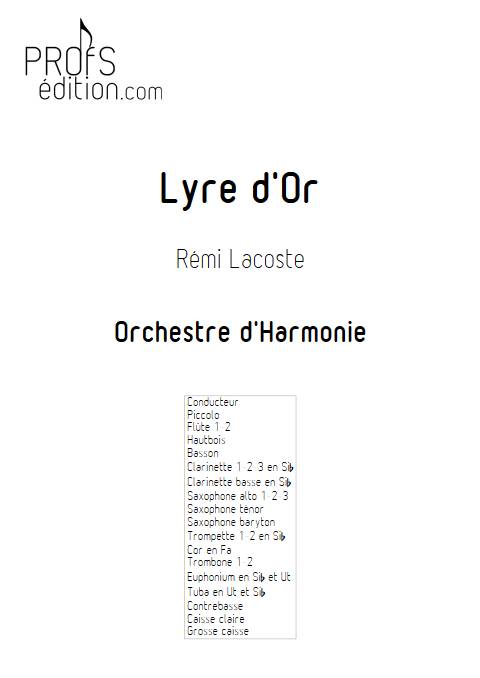 Lyre d'or - Orchestre d'Harmonie - LACOSTE R. - page de garde