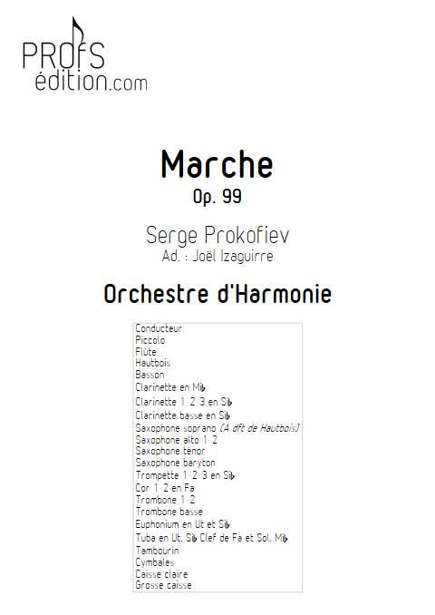 Marche Op. 99 - Orchestre d'Harmonie - PROKOFIEV S. - page de garde