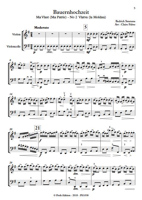 Ma Vlast - Violon Violoncelle - SMETANA B. - Partition