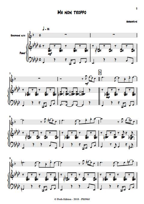 Ma non troppo - Duo Saxophone Piano - VEYS A. - Partition