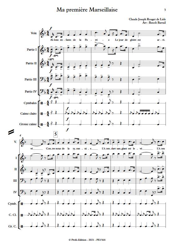 Ma première Marseillaise - Ensemble Variable - ROUGET DE LISLE C. J. - Partition