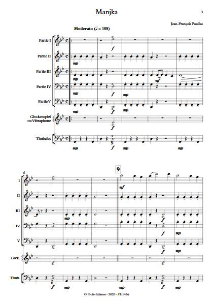 Manjka - Ensemble Variable - PAULEAT J. F. - app.scorescoreTitle