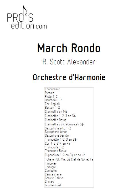 March Rondo - Orchestre d'harmonie - ALEXANDER R. S. - page de garde