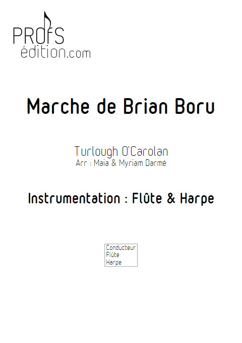 Marche de Brian Boru - Flûte & Harpe - TRADITIONNEL IRLANDAIS - page de garde