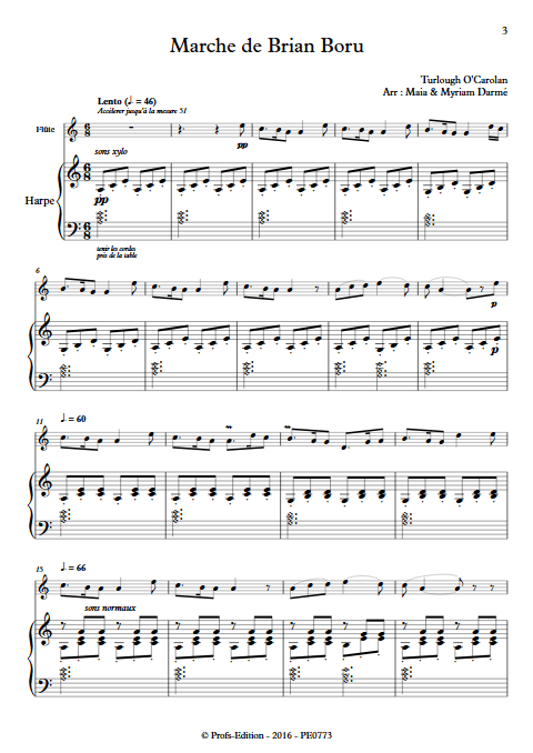 Marche de Brian Boru - Flûte & Harpe - TRADITIONNEL IRLANDAIS - app.scorescoreTitle