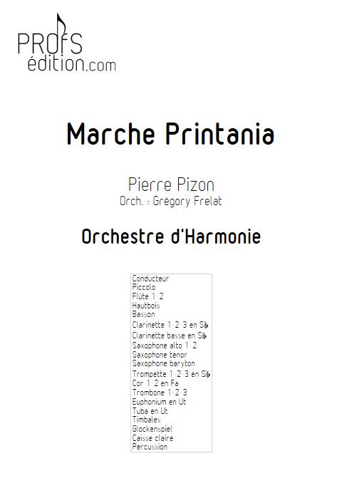 Marche Printania - Orchestre d'Harmonie - PIZON P. - page de garde