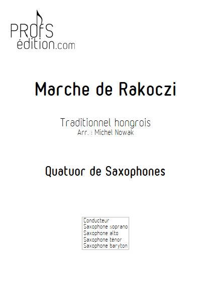 Marche de Rakoczi - Quatuor de Saxophones - TRADITIONNEL HONGROIS - page de garde