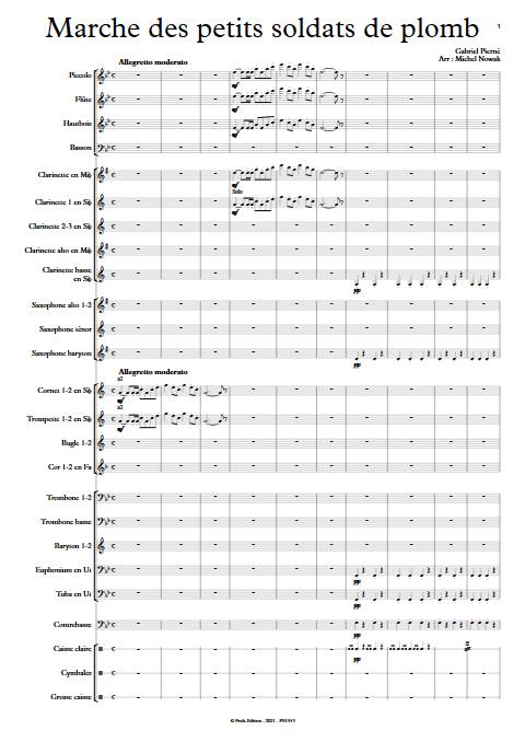Marche des petits soldats de plomb - Orchestre d'Harmonie - PIERNE G. - Partition