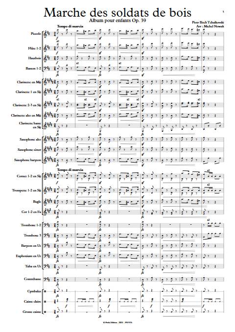 Marche des soldats de bois - Orchestre d'Harmonie - TCHAIKOVSKI P. I. - app.scorescoreTitle