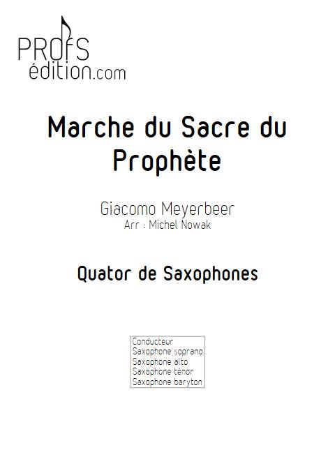 Marche du Sacre du Prophète - Quatuor de Saxophones - MEYERBEER G. - page de garde