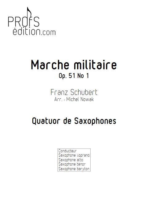 Marche militaire Op. 51 No 1 - Quatuor de Saxophones - SCHUBERT F. - page de garde
